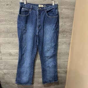 VINTAGE Crossroads Jeans Women Plus 16 W Blue Mom High Rise Straight Leg 34x30